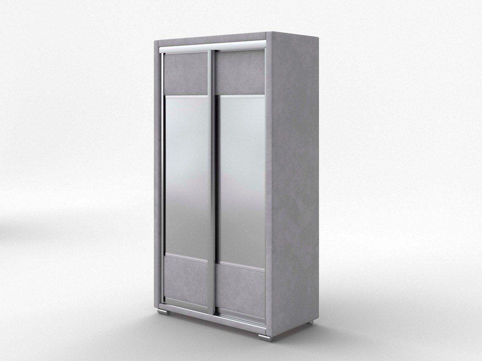 Шкаф Орматек Шкаф-купе 2х дв Orma Soft 2 2 зеркала Ткань Микровелюр Laska 05 Утренний туман 119x60 150680₽